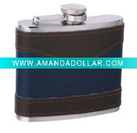 hip flask leather
