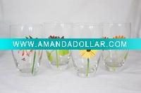 clear drinking glassware