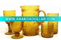 handblown colored glass dinnerware sets
