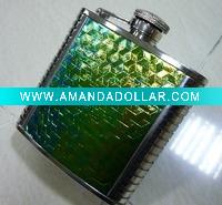 Wholesale stainless steel bonded leather hip flask