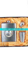 2010 hip flask set with 3pcs accessories
