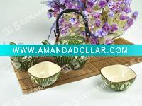 Wholesale 2011 new design Stoneware hand-painted Tea set
