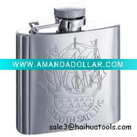 hip flask stainless steel holder/set