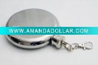 Wholesale 3oz round Stainless steel hip flask