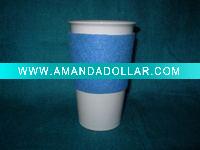 16oz ceramic mug with silicon lid & sleeve