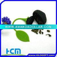 Wholesale Lovely silicone strawberry tea infuser with leaf hot selling in 2011