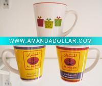 Wholesale Funnel cup,porcelain mug , V-shape mug