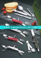 foldable cutlery set with complete function