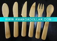 bamboo cute fork,knife and spoon