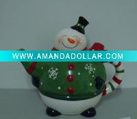 Wholesale ceramic christmas tea pot