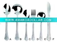stainless steel fork and spoon set