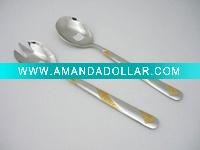 Wholesale High qualityGolden Plated #1122 -Stainless steel spoon,knife,fork set