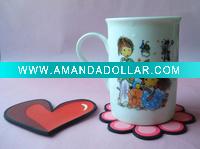 Wholesale Promotional rubber pvc cup mat
