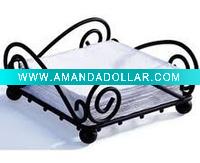 wrought iron flat napkin holder