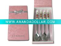 Wholesale Korean delicate ceramic handle tableware gift sets