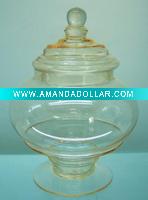 handmade amer glass jar
