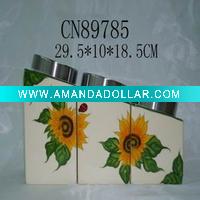 Wholesale sunflower style canister (CN89785)