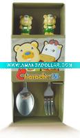 Wholesale Stainless steel spoon & fork with poly handle