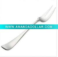 small stainless steel meat fork