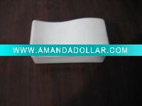 White Bone China Toothpick Holder