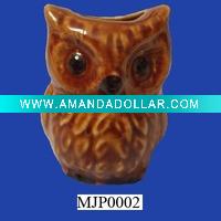 ceramic owl toothpick holder