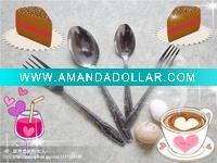Wholesale 4Pcs Stainless Steel Dinnerware Set(Rose)