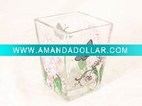 Wholesale glass planter, square glass vase