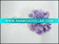Handmade beaded sequins napkin ring purple