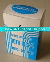 Wholesale Cello wrapped wooden toothpick