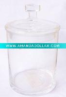 handmake clear glass candy jar