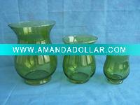 wide-mouth solid color glass jar