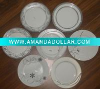Silver White Porcelain Plate