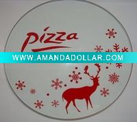 Glass pizza tray