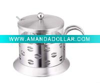 Sugar bowl,glass sugar bowl