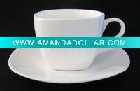 SQUARE TEA CUP AND SAUCER