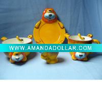 Ceramic 4pcs children dinner set