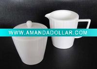 Hotel Use Ceramic Creamer and Sugar Pot