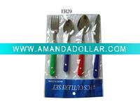 tableware with plastic handle
