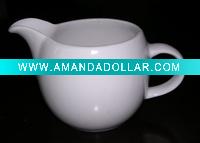 Wholesale super white porcelain creamer pot ceramic