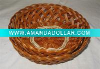 Wholesale fern and maize fruit basket with garland design