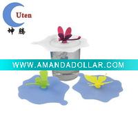 Wholesale 100% Food Grade Durable Silicone Cup Cover