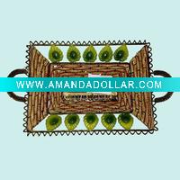 Rectangle shape metal basket