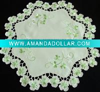 Wholesale Lovely Clovers Shamrock Embroidered Doilies
