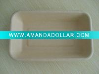 Wholesale bamboo fiber tableware tray