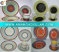 hand-printed stoneware