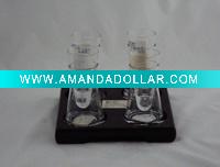 Wholesale liqueur glass with wooden plate