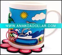 Wholesale Fashion 3D soft PVC mug cup