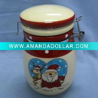 Indoor ceramic pots santa clause design