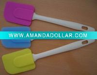 silicone spatula with plastic handle