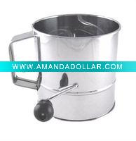 Wholesale Kitchen accessories of Crank Handle 5 Cup Flour Sifter